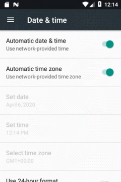 settingsアプリの日付時刻設定（API＜29）