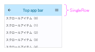 CenterAlignedTopAppBarサンプル