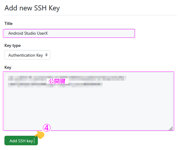 Add new SSH Key