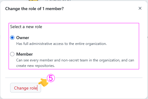 Roleを選択