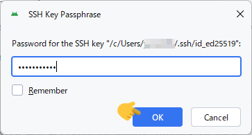 Passphraseの入力