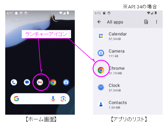 ランチャーアイコンの概要
